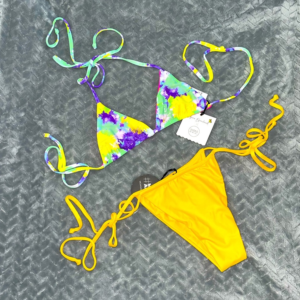Moana Bikini - Alana Blanchard Tri Top and Snacks Collection Tie Side Fries btm